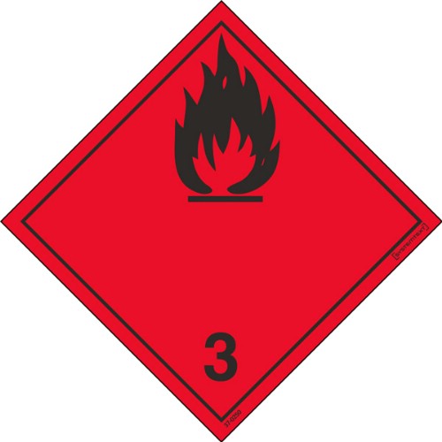 Skylt ADR brandfarlig vätska nr.3
