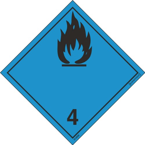 Skylt ADR utvecklar brandfarlig gas självhäftande