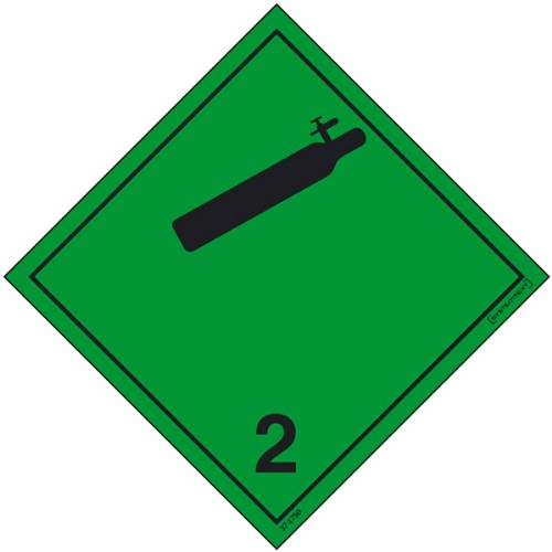 Skylt ADR icke brand/icke giftig gas självhäftande