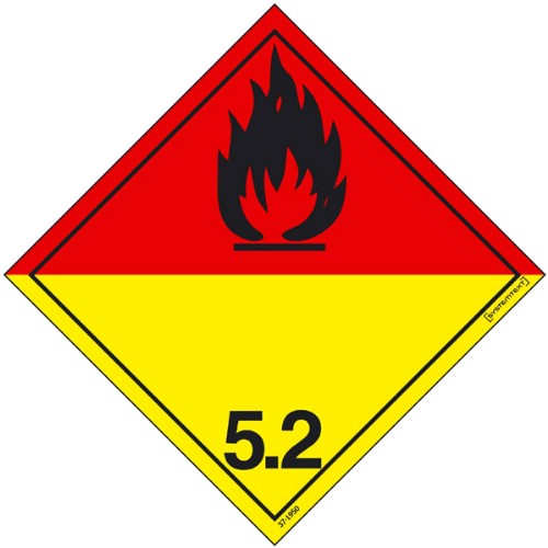 Skylt ADR organisk peroxid självhäftande