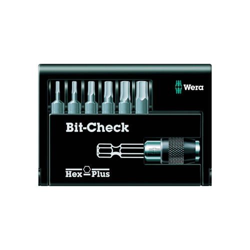 Bitssats 1/4" WERA Bit-Check 7 Hex-Plus 1