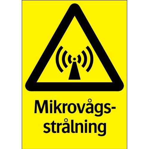 Skylt mikrovågsstrålning