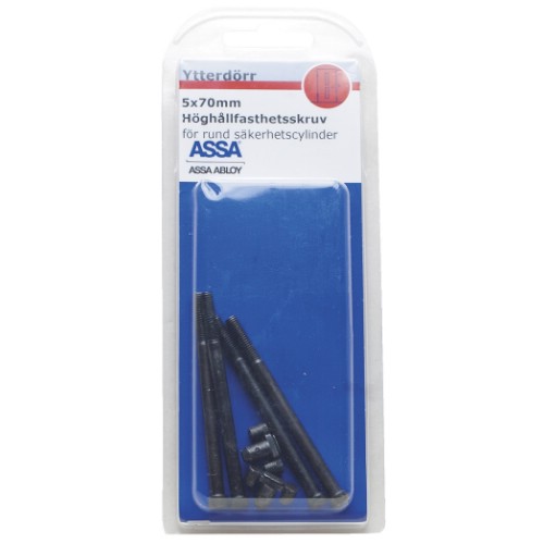 Höghållfasthetsskruv ASSA inkl. cylinderpropp