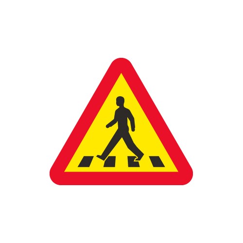Vägmärke varning för övergångsställe