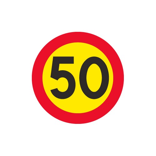 Vägmärke hastighetsbegränsning