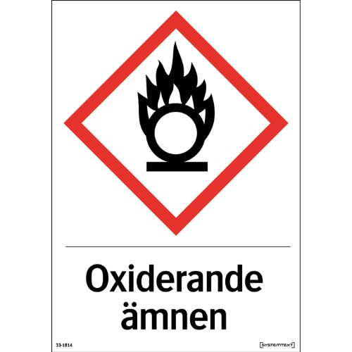 Skylt CLP oxiderande ämnen