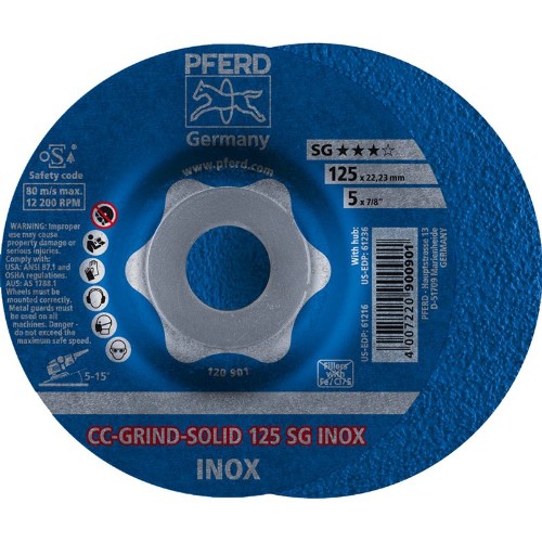 Sliprondell PFERD CC-GRIND SOLID SG-INOX