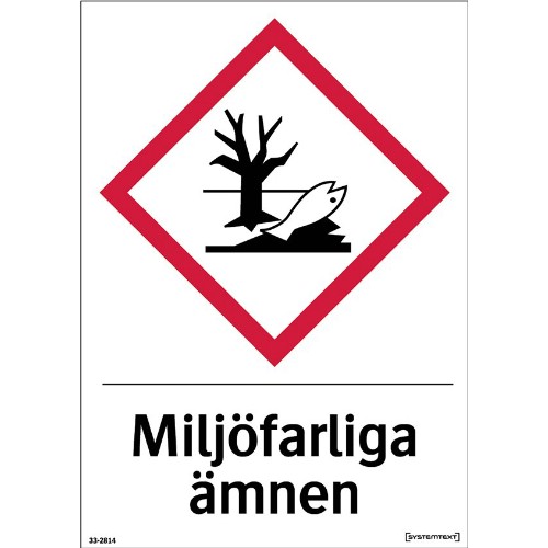 Skylt CLP miljöfarliga ämnen