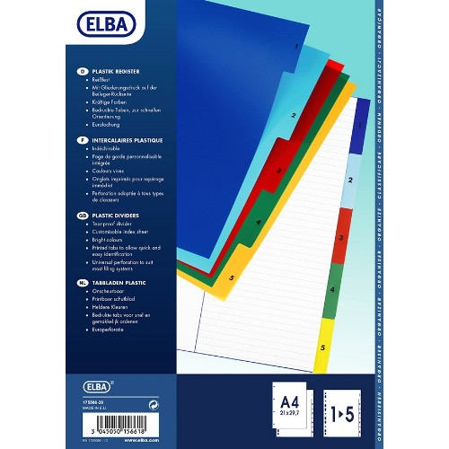 Register ELBA A4 plast