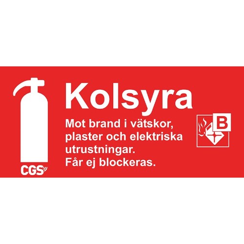Skylt kolsyresläckare CGS
