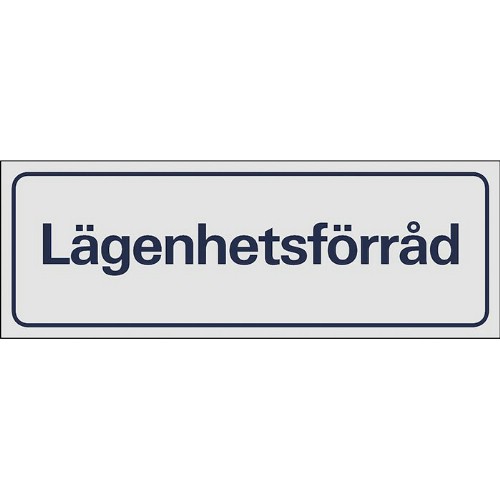Skylt symbol lägenhetsförråd