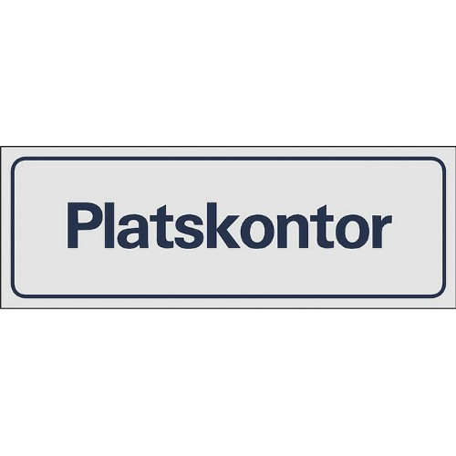 Skylt symbol platskontor