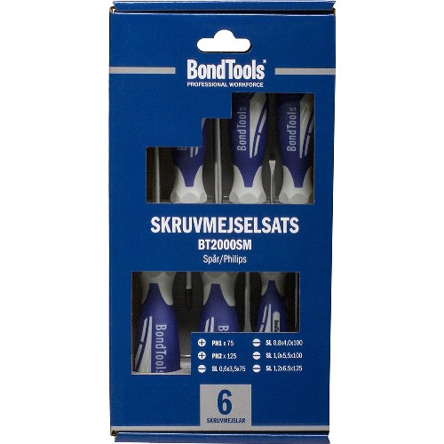 Skruvmejselsats BONDTOOLS BT2000SM Spår/PH