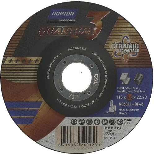 Kapskiva NORTON Quantum3 Metall/Inox Typ 42