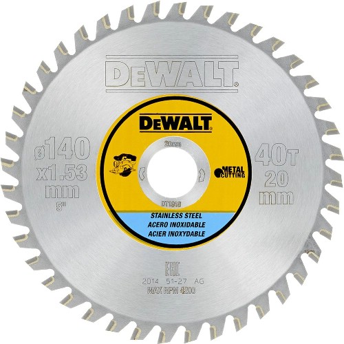 Cirkelsågklinga DEWALT Rostfritt