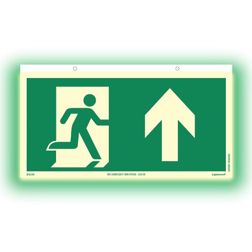 Skylt utrymningsväg pil Supernova+ färgefterlysande