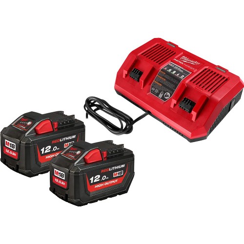 Laddare- och batteripaket MILWAUKEE 2x18 V 12,0 Ah Li-Ion