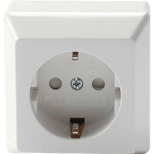 Vägguttag EGANT jordat utanpåliggande