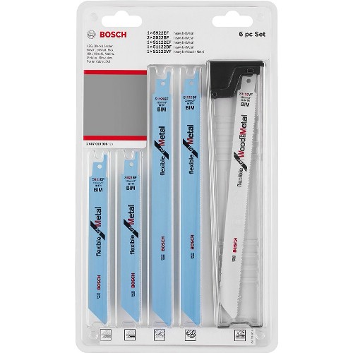 Tigersågbladsats BOSCH Trä Metall 6 delar