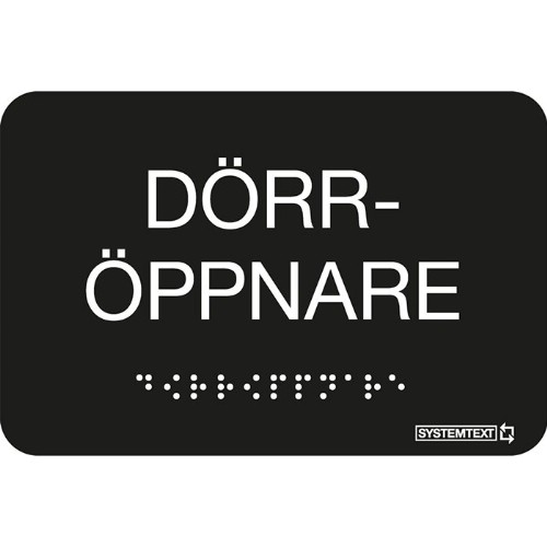 Taktilt døråpnerskilt