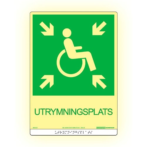 Nødutgangsskilt Supernova farge taktil