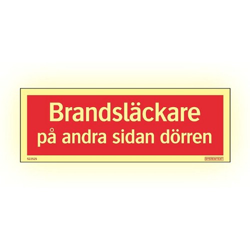 Tilleggsskilt brannslukningsapparat GlowLite Nova selvlysende