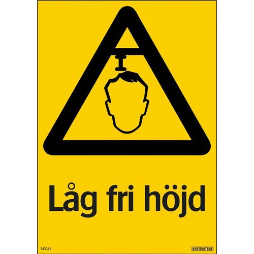 Skilt med lav fri høyde