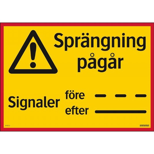 Skiltsprengning pågår