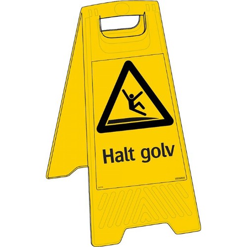 Gulvskilt glatt gulv