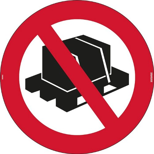 Gulvmarkering symbol må ikke blokkeres