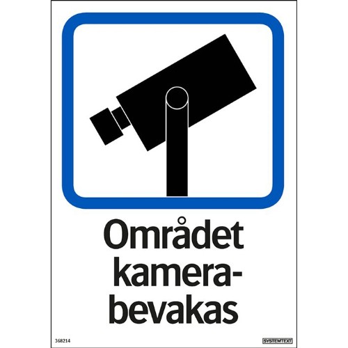 Skiltområde under kameraovervåking