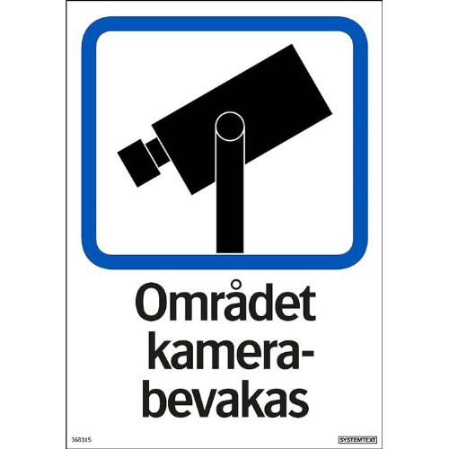 Skiltområde under kameraovervåking