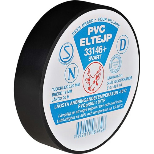 Elektrisk tape ETAB PVC 33146+ S-merket