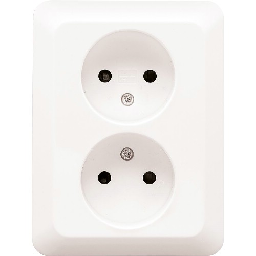 Stikkontakt BÅREBO Basic ujordet innfelt